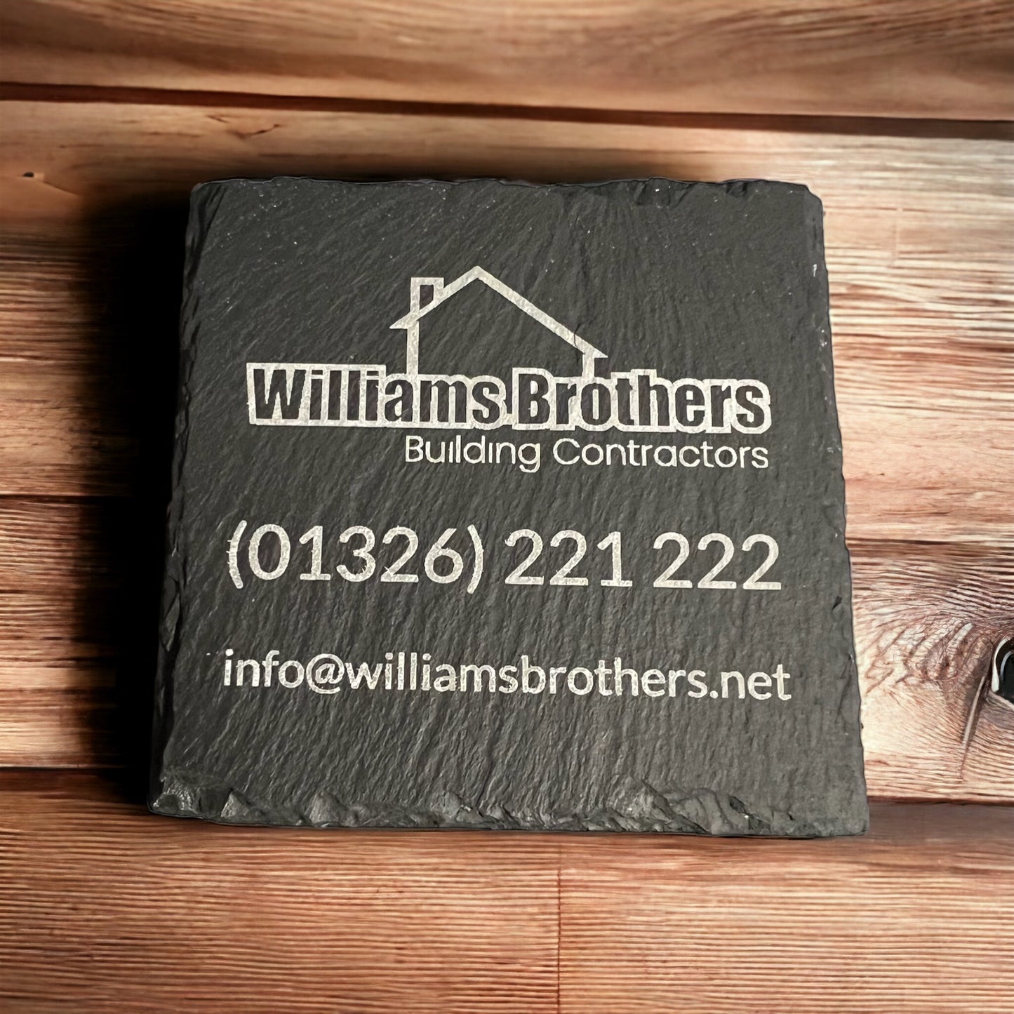 Custom Engraved Coasters From Slate or Wood