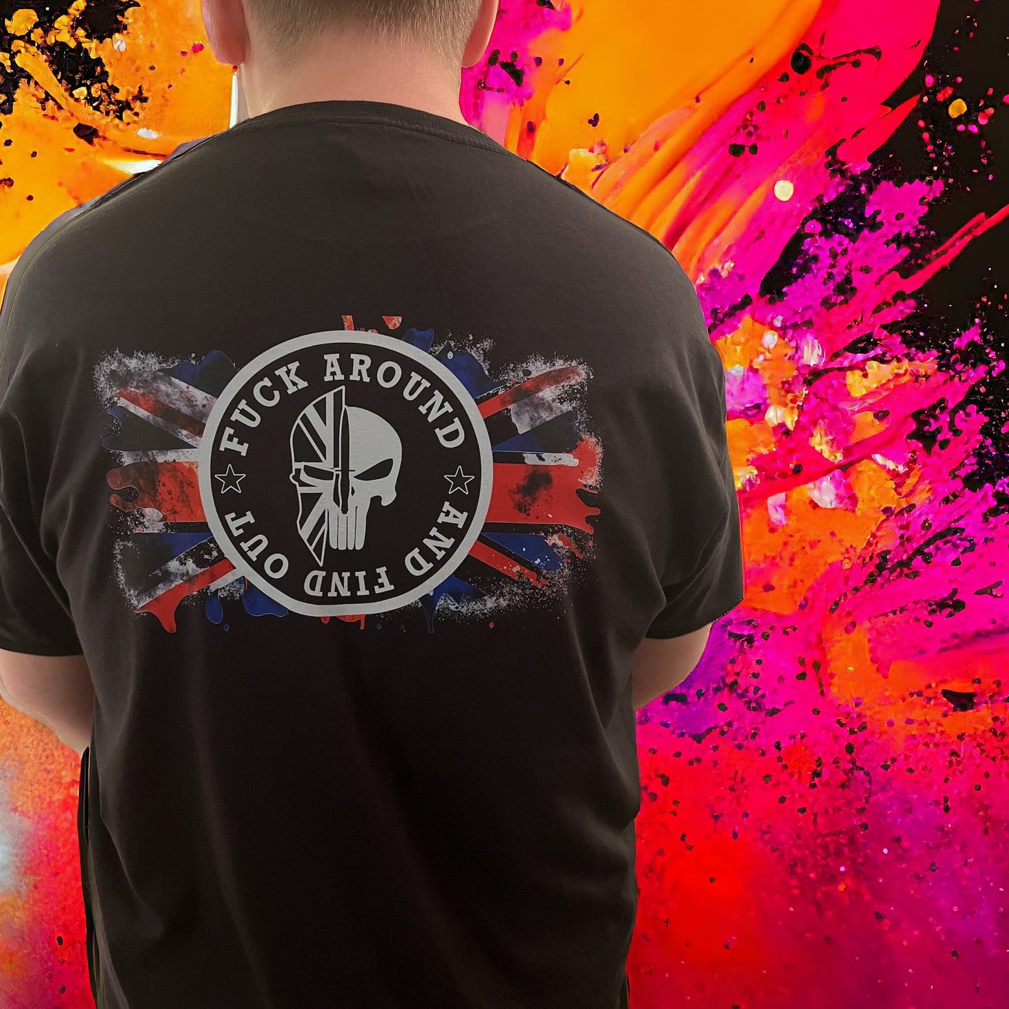 Punisher TWO ONE" T-Shirt with Union Flag & Commando Dagger Design - For UK Commando Forces Supporters